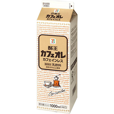 【セブンプレミアム】酪王カフェオレ カフェインレス 1000ml