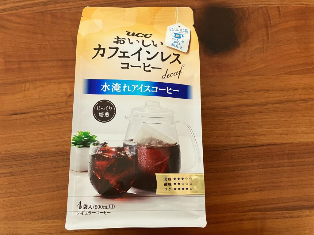 UCC「おいしいカフェインレスコーヒー コーヒーバッグ 水淹れアイスコーヒー」